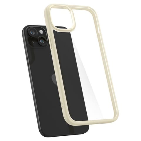 ⁨Etui pokrowiec na iPhone 15 Plus Crystal Hybrid - przezroczysto beżowe⁩ w sklepie Wasserman.eu