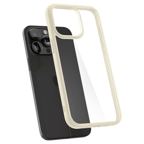 ⁨Etui pokrowiec na iPhone 15 Pro Max Crystal Hybrid - przezroczysto beżowe⁩ w sklepie Wasserman.eu