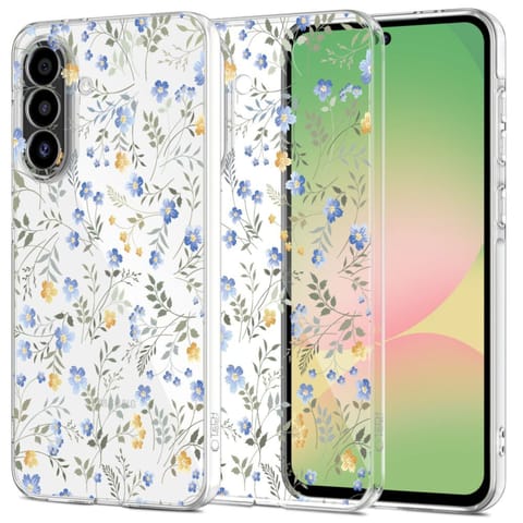 ⁨Etui pokrowiec na Samsung Galaxy A56 5G FlexAir - stokrotki z liśćmi⁩ w sklepie Wasserman.eu