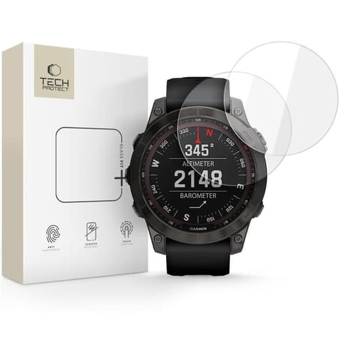 ⁨Szkło hartowane na zegarek Garmin Fenix 7 / 7 Pro Glass Fit+ przezroczyste - 2 szt.⁩ w sklepie Wasserman.eu