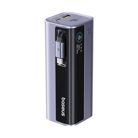 ⁨Powerbank 10000mAh EnerGeek GR11 ze zwijanym kablem 100W - szary⁩ w sklepie Wasserman.eu