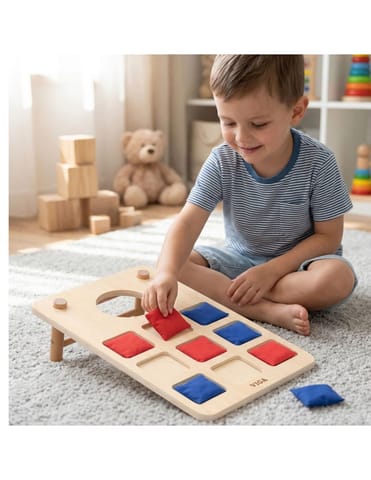 ⁨Viga Gra Zręcznościowa 2w1 Kółko i Krzyżyk + Cornhole - Rzut Do celu⁩ w sklepie Wasserman.eu