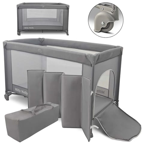 ⁨Milly Mally Łóżeczko turystyczne Mirage Grey⁩ w sklepie Wasserman.eu