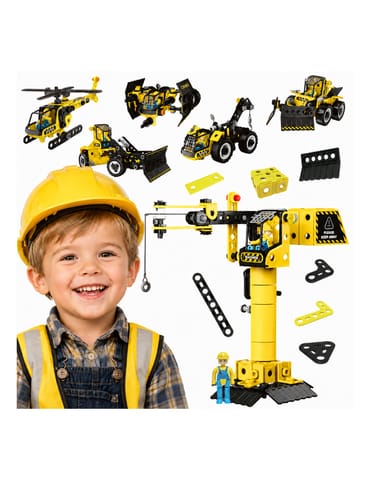 ⁨WOOPIE Zestaw Konstrukcyjny Pojazdy Budowlane STEAM 6w1 223 el.⁩ w sklepie Wasserman.eu