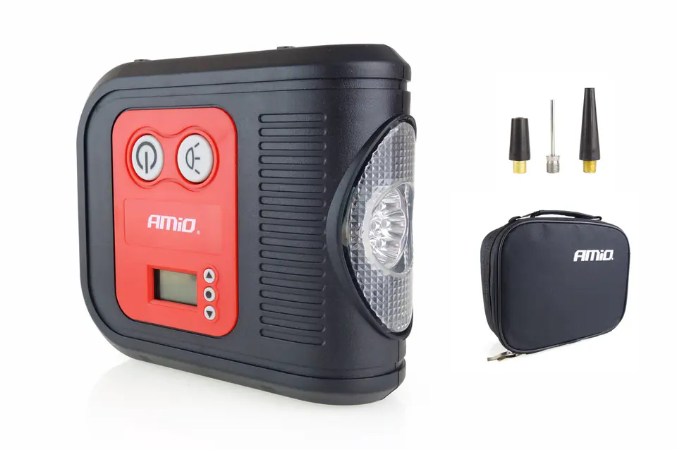 Kompresor samochodowy cyfrowy led lcd 12v acomp-10 amio-02380 w sklepie Wasserman.eu