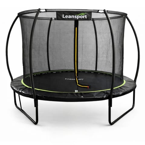 ⁨Trampolina Ogrodowa LEAN Z Siatką Wewnętrzną Czarno-Zielona 183CM 6FT⁩ w sklepie Wasserman.eu