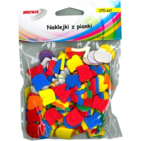 ⁨Naklejki z pianki PVC22 Litery / Cyfry 170szt. BREWIS⁩ w sklepie Wasserman.eu