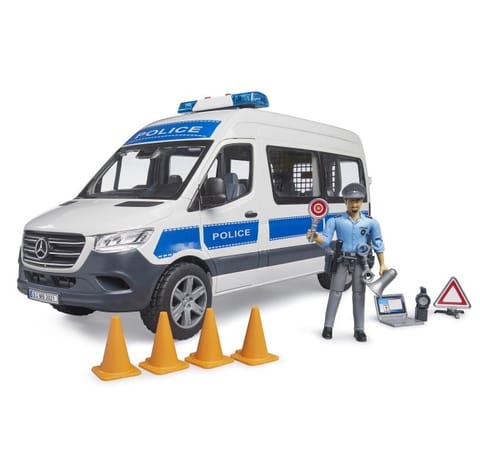 ⁨Mercedes-Benz Police Sprinter set with a figure and a light/sound module⁩ at Wasserman.eu