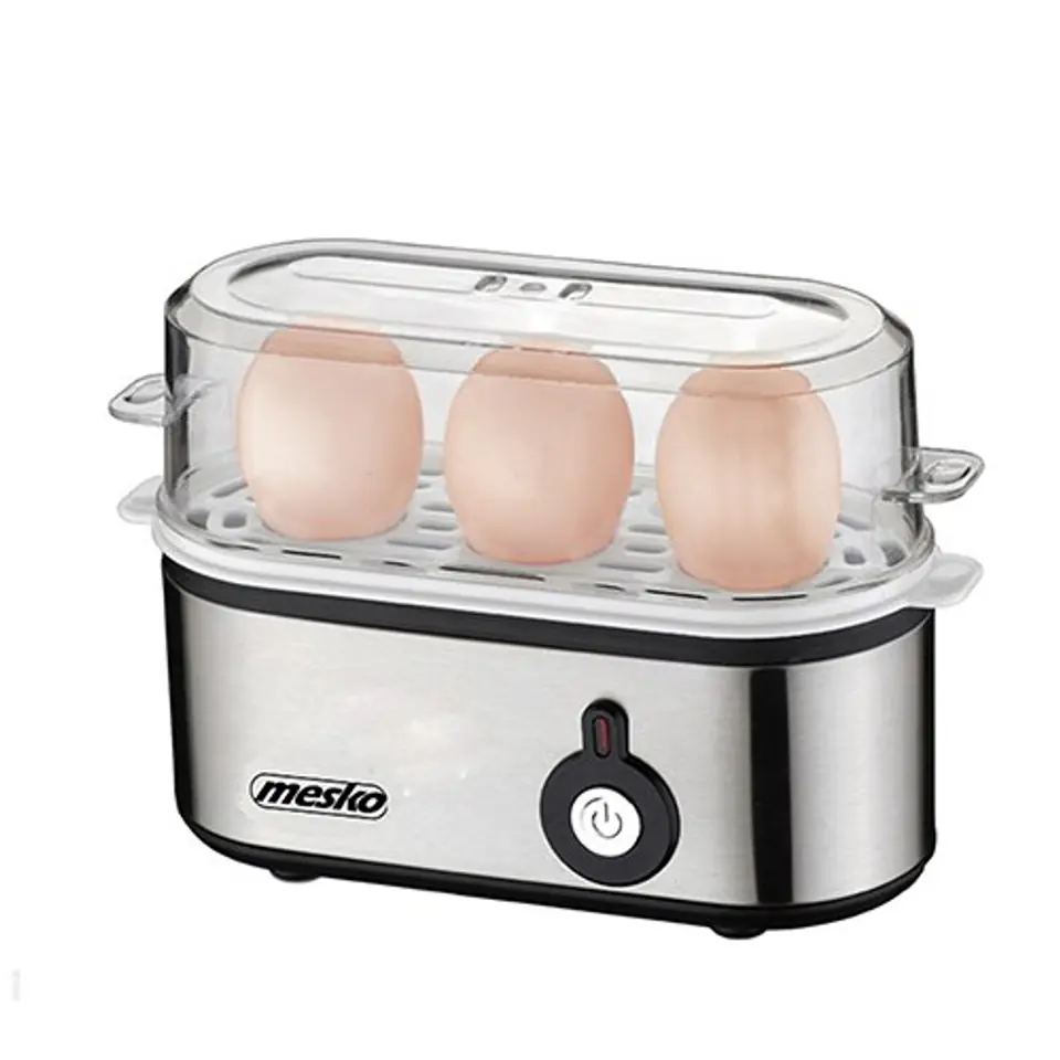 ⁨Mesko MS 4485 egg cooker 3 egg(s) 210 W Black,Silver,Transparent⁩ at Wasserman.eu