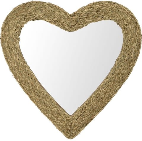 Decorative Mirror Seagrass Braided Heart 62cm at Wasserman.eu