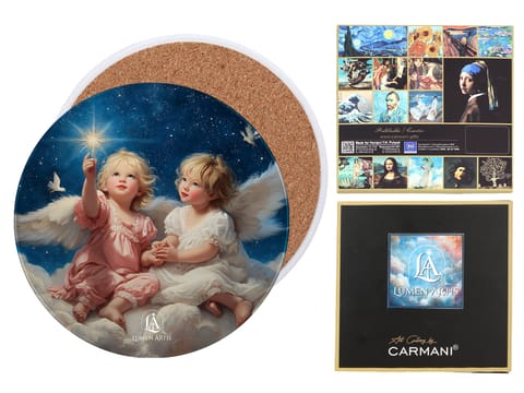 ⁨Podkładka ceramiczna, okrągła - Lumen Artis, Anioły (CARMANI)⁩ w sklepie Wasserman.eu