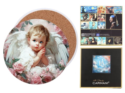 ⁨Podkładka ceramiczna, okrągła - Lumen Artis, Anioły (CARMANI)⁩ w sklepie Wasserman.eu