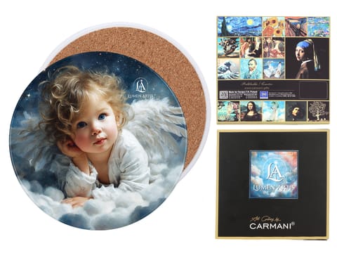⁨Podkładka ceramiczna, okrągła - Lumen Artis, Anioły (CARMANI)⁩ w sklepie Wasserman.eu