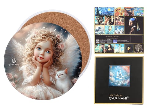 ⁨Podkładka ceramiczna, okrągła - Lumen Artis, Anioły (CARMANI)⁩ w sklepie Wasserman.eu