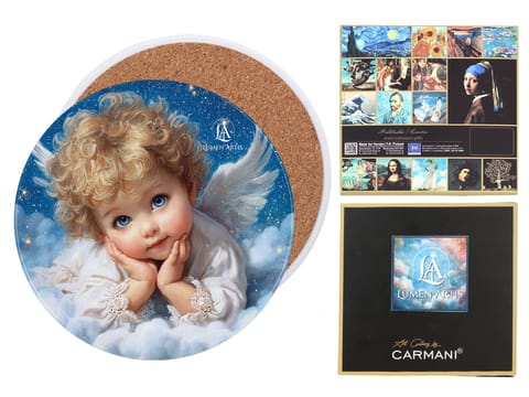 ⁨Podkładka ceramiczna, okrągła - Lumen Artis, Anioły (CARMANI)⁩ w sklepie Wasserman.eu