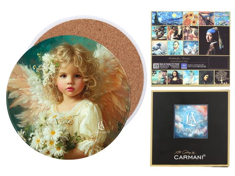 ⁨Podkładka ceramiczna, okrągła - Lumen Artis, Anioły (CARMANI)⁩ w sklepie Wasserman.eu