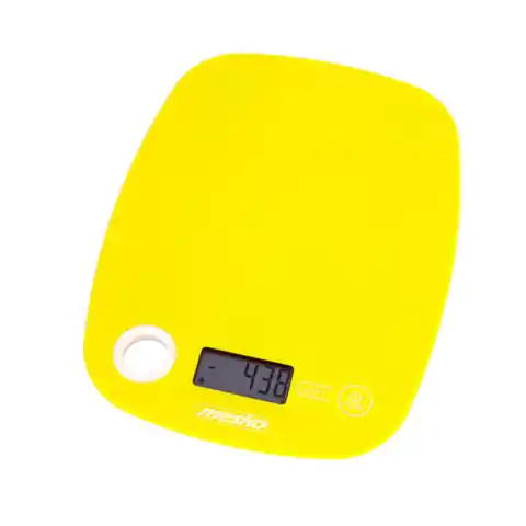 ⁨Mesko Kitchen scale MS 3159y Maximum weight (capacity) 5 kg, Graduation 1 g, Display type LCD, Yellow⁩ w sklepie Wasserman.eu