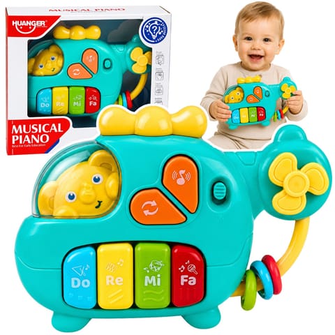 ⁨Helikopter Muzyczny Pianinko Edukacyjne Dla Malucha Melodie Dźwięki⁩ w sklepie Wasserman.eu