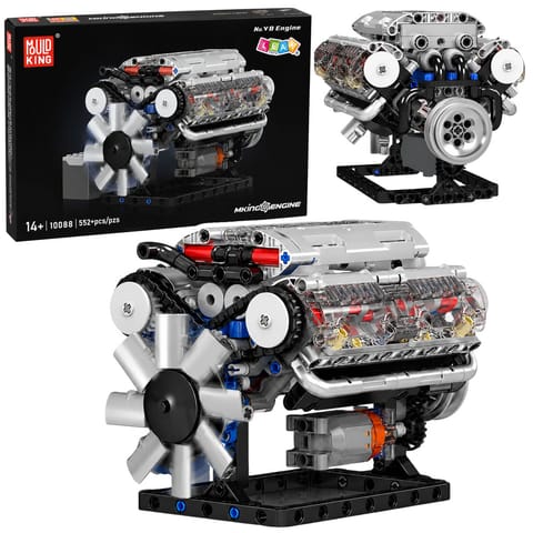 ⁨Klocki Konstrukcyjne Silnik V8 Model Mechaniczny Ruchome Tłoki 552 el.⁩ w sklepie Wasserman.eu