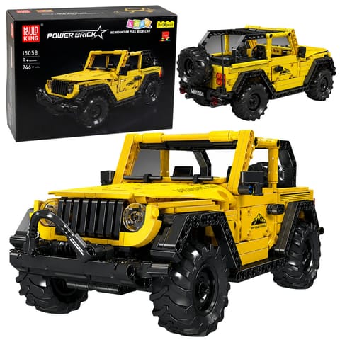 ⁨Klocki Konstrukcyjne Auto Samochód Terenowy Wrangler Żółty 746 el.⁩ w sklepie Wasserman.eu