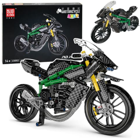 ⁨Klocki Konstrukcyjne Motocykl Wyścigowy Sportowy Czarny 656 el.⁩ w sklepie Wasserman.eu