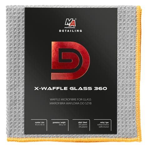 ⁨DETAILER MIKROFIBRA DO SZYB X-WAFFLE 360GSM⁩ w sklepie Wasserman.eu