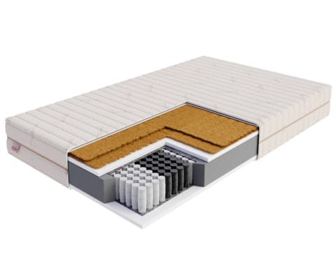 ⁨Materac multipocketowy GRADO Sprężyny multipocket , 510 sprężyn/m², pianka, kokos, pokrowiec do prania - 100 x 200 - H4 twardy / H5 bardzo twardy - 19 cm⁩ w sklepie Wasserman.eu