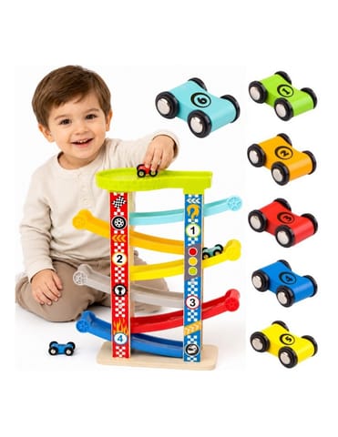 ⁨TOOKY TOY Kolorowa  Zjeżdżalnia Tor Dla Samochodów⁩ w sklepie Wasserman.eu