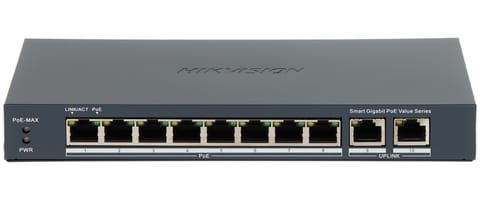 SWITCH POE DS-3E1510P-EI/M(B) 8-PORTOWY Hikvision w sklepie Wasserman.eu