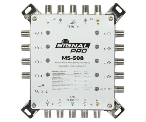 ⁨MULTISWITCH PRZELOTOWY   MS-508 5 WEJŚĆ / 8 WYJŚĆ SIGNAL PRO⁩ w sklepie Wasserman.eu