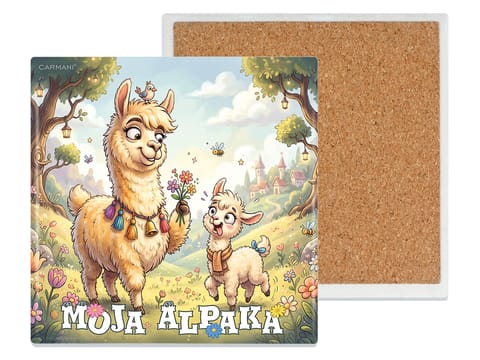 ⁨Podkładka ceramiczna, kwadratowa - Alpaki (CARMANI)⁩ w sklepie Wasserman.eu