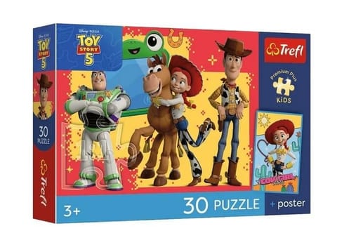 ⁨Puzzle 30 Toy Story 5 + plakat TREFL⁩ w sklepie Wasserman.eu