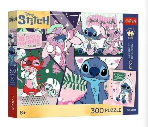 ⁨Puzzle 300 Lilo & Stitch + plakat TREFL⁩ w sklepie Wasserman.eu