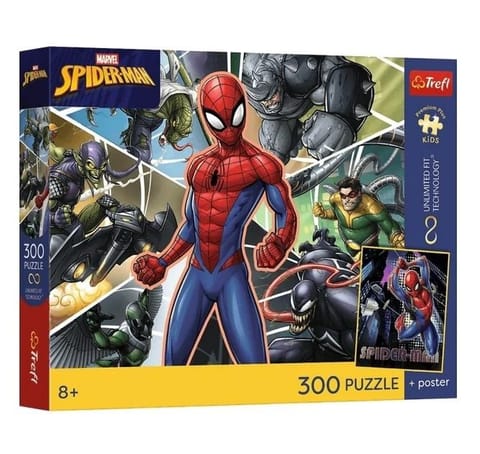 ⁨Puzzle 300 Marvel - Uktyty Bohater + plakat TREFL⁩ w sklepie Wasserman.eu