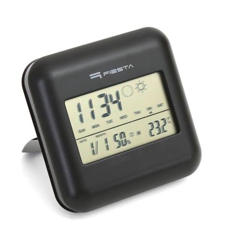 ⁨FIESTA DIGITAL WEATHER STATION LCD INDOOR/OUTDOOR WIRELESS BLACK [42292]⁩ at Wasserman.eu