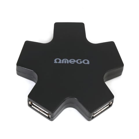 ⁨OMEGA USB 2.0 HUB 4 PORT STAR BLACK [42856]⁩ at Wasserman.eu