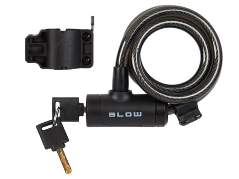 Blokada rowerowa linka 1m+2 kluczyki BLOW w sklepie Wasserman.eu