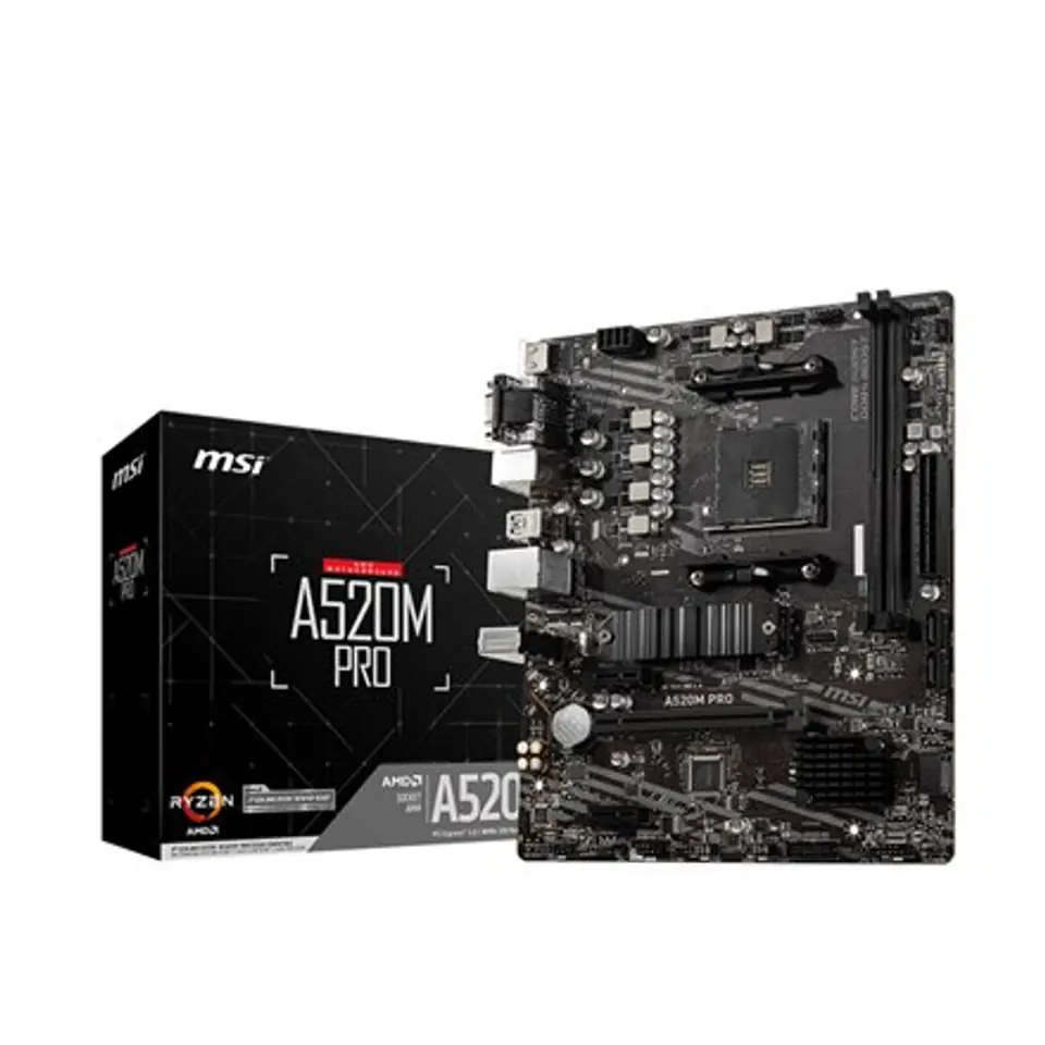 ⁨MSI A520M PRO Socket AM4 micro ATX⁩ at Wasserman.eu