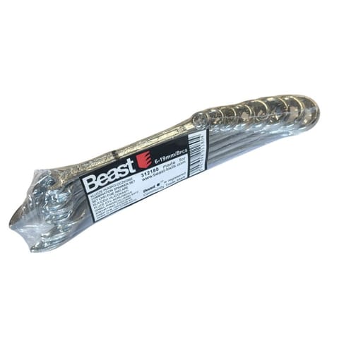 ⁨KLUCZE PŁASKO-OCZKOWE 6-19 mm WS 8 sztuk⁩ w sklepie Wasserman.eu