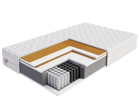 ⁨Materac kieszeniowy FAMILY MAX DOUBLE Sprężyny 7-strefowe, kokos, pianka, pokrowiec do prania - 100 x 200 - 26 cm⁩ w sklepie Wasserman.eu