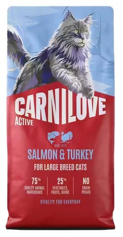 ⁨Carnilove Cat Active Salmon & Turkey Adult Large Breed - kaczka i indyk 2kg⁩ w sklepie Wasserman.eu