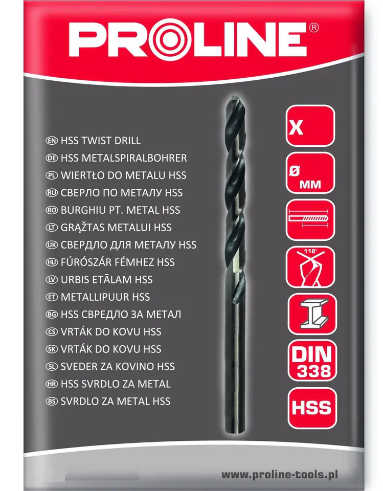 ⁨Drill bit for met hss din338 szlif.kr. 2.5mm pcs.1 pud. Proline⁩ at Wasserman.eu