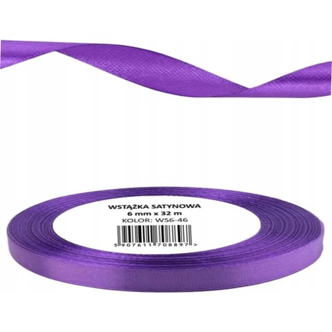 ⁨Wstążka satynowa 6mm/32m WS6-46 orchidea BREWIS⁩ w sklepie Wasserman.eu