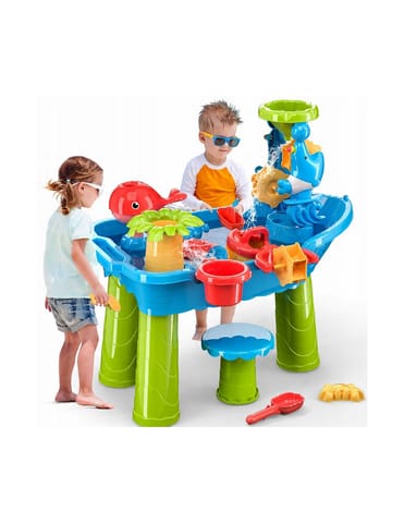 ⁨WOOPIE Stolik Wodny Piaskownica Ogrodowa z Krzesełkiem 2w1 Duży⁩ w sklepie Wasserman.eu