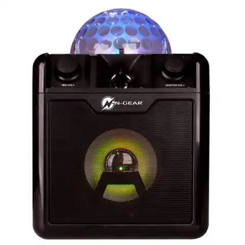 ⁨N-Gear Portable Bluetooth und Disco Karaoke Lautsprecher Der Disco Block 410 50 W, tragbar, Kabellose Verbindung, Schwarz, Bluetooth⁩ im Wasserman.eu