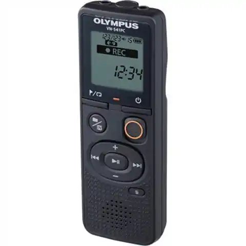 ⁨Cyfrowy dyktafon Olympus VN-541PC Czarny, WMA, wyświetlacz segmentowy 1,39',⁩ w sklepie Wasserman.eu