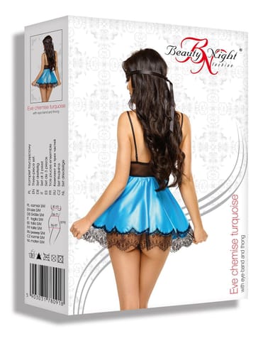 Eve chemise with mask turquoise w sklepie Wasserman.eu