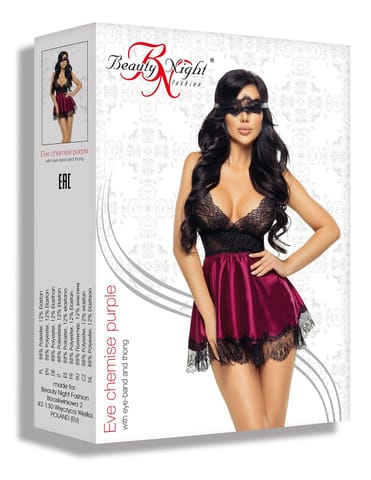 Eve chemise with mask purple w sklepie Wasserman.eu