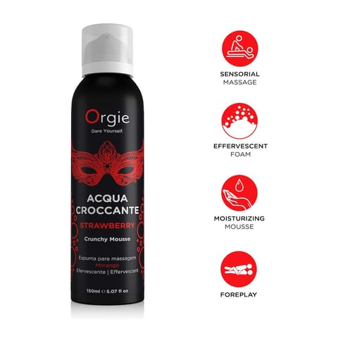 Orgie Acqua Crocante Crunch Massage Mousse Strawberry w sklepie Wasserman.eu