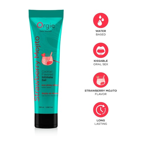 Lube Tube Cocktail Strawberry Mojito Water-Based Kissable Intimate Gel Strawberry Mojito Cocktail Flavor 100ml w sklepie Wasserman.eu